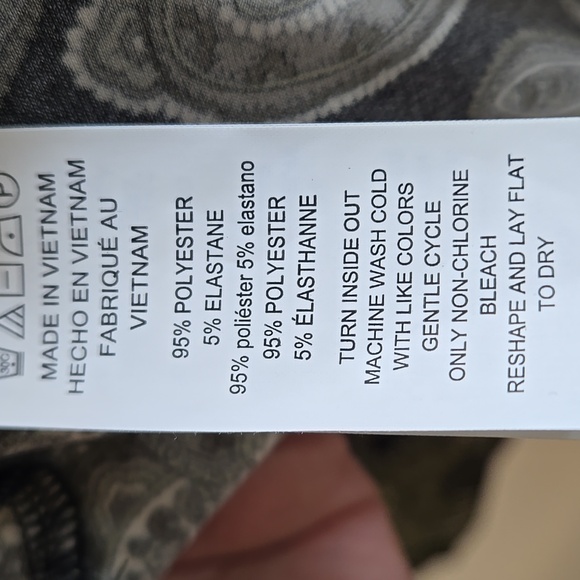 Michael Kors Elegant Black and Green Paisley Dress size large - Picture 5 of 8